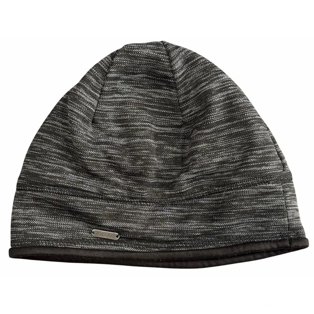 Igloos Black & Grey Men's Winter Snow Ski Beanie Hat Cap  Fleece Lining OSFA
